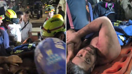 Rescatan con vida a hombre atrapado bajo escombros en Cali tras sismo (VIDEO)
