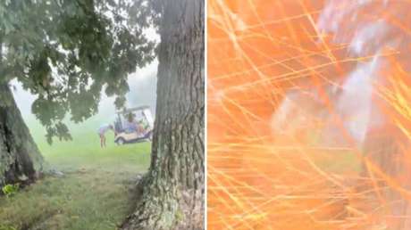 VIDEO: Rayo golpea a un golfista mientras se ríe de sus compañeros
