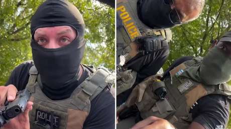 VIDEO: Agente del ICE apunta con un arma a mujer estadounidense durante tensa discusión