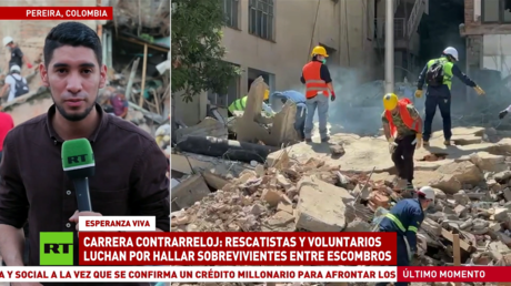 Carrera contrarreloj: Rescatistas y voluntarios en Colombia luchan por hallar sobrevivientes entre escombros