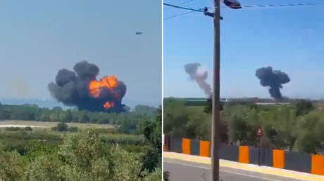 VIDEOS: Un caza F-16 se estrella en Turquía