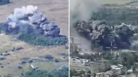 VIDEO: Así arrasa Rusia posiciones ucranianas con una oleada de bombas de media tonelada