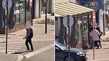 VIDEOS: Un hombre intenta atacar con cuchillo a transeúntes y bomberos en Francia