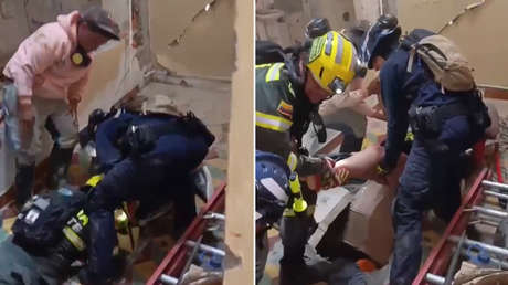 VIDEO: El emocionante rescate de un sobreviviente sepultado bajo los escombros en Colombia