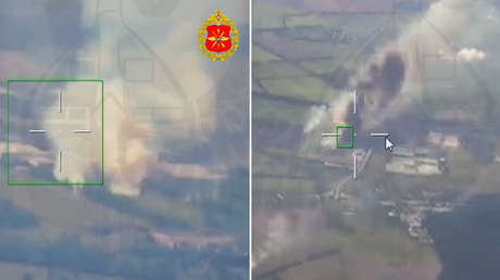 VIDEOS: Drones convierten en humo un centro logístico clave en las afueras de Kiev