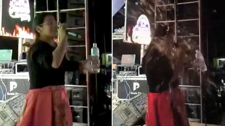 Cantante recibe botellazo en pleno concierto y sufre múltiples cortes en la cara (VIDEO)