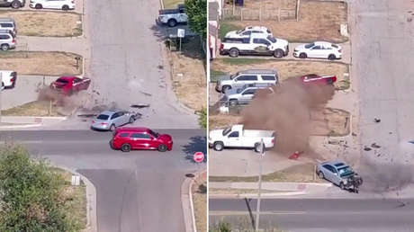 Quiso burlar a la Policía y acabó embestido por dos carros (VIDEO)