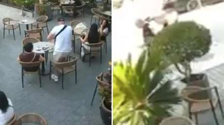 VIDEO: Intentan ejecutarlo en un local lleno de gente, pero pasa algo inesperado
