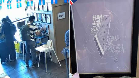 VIDEO: Turistas israelíes protagonizan un altercado en un café por un mapa de Palestina