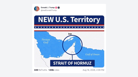 Trump califica el estrecho de Ormuz como "nuevo territorio de EE.UU."
