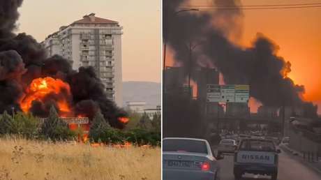 VIDEOS: Una fuerte explosión e incendio se producen en Irak