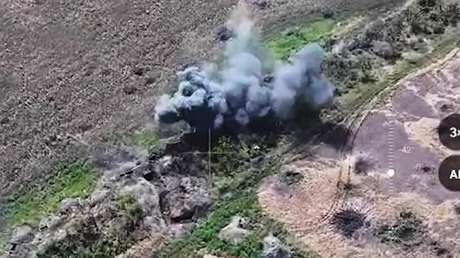 VIDEO: Artillería rusa pulveriza un punto de mando del Ejército de Kiev