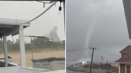 VIDEO: Impactante momento en que un posible tornado se lleva el techo de una vivienda en Nueva York