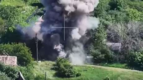 VIDEO: La artillería rusa calcina puestos de control de drones ucranianos