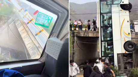 ¿Cómo se siente estar dentro de un autobús que cae desde un puente? Este VIDEO lo muestra