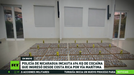 Policía de Nicaragua incauta 694 kilogramos de cocaína que ingresó desde Costa Rica por vía marítima