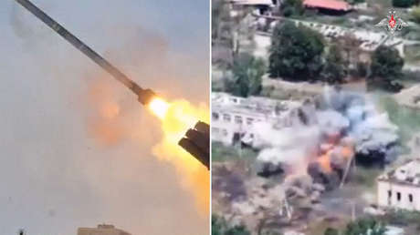"Temblor en el terreno" enemigo tras el potente impacto del lanzacohetes ruso Tornado-S (VIDEO)
