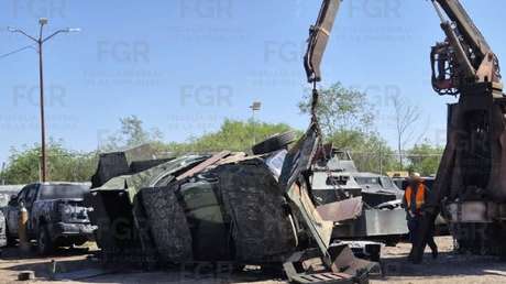VIDEO: México destruye 25 vehículos 'monstruo' de grupos criminales