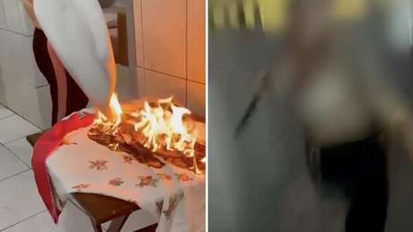"¿No querías estar a mi lado?": Mujer apuñala a expareja e incendia casa frente a su hija (VIDEO)