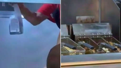 VIDEO: Graban a un empleado pasando por encima de la comida en un restaurante en EE.UU.