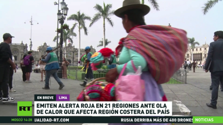Perú emite alerta roja en 21 regiones ante la ola de calor que afecta a la región costera del país