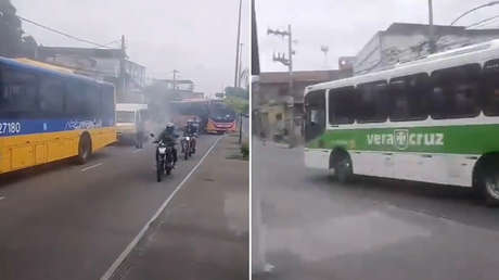 Facciones criminales secuestran buses y los usan como barricadas ante operativo policial en Brasil