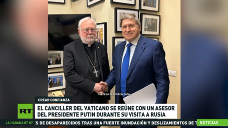 El canciller del Vaticano se reúne con asesor del presidente Putin durante una visita a Moscú