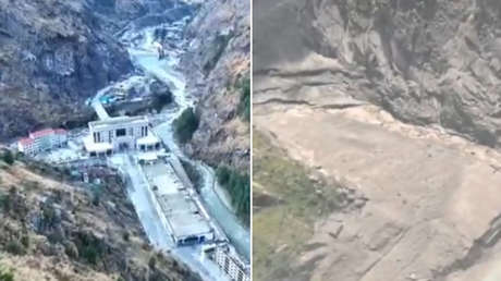 IMÁGENES AÉREAS muestran el antes y después del devastador alud en el Tíbet (VIDEO)