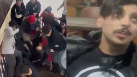 VIDEO: Golpean en Brasil a un estudiante que llevaba una camiseta con el símbolo de las SS