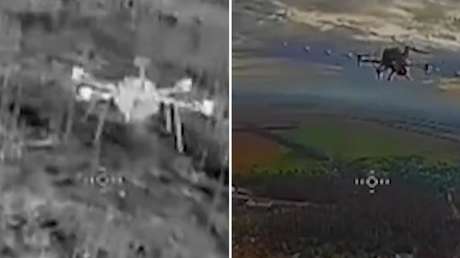 Así termina un "duelo aéreo" entre drones rusos y ucranianos (VIDEO)