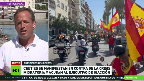 Los ceutíes se manifiestan en contra de la crisis migratoria en España y acusan al Ejecutivo de inacción