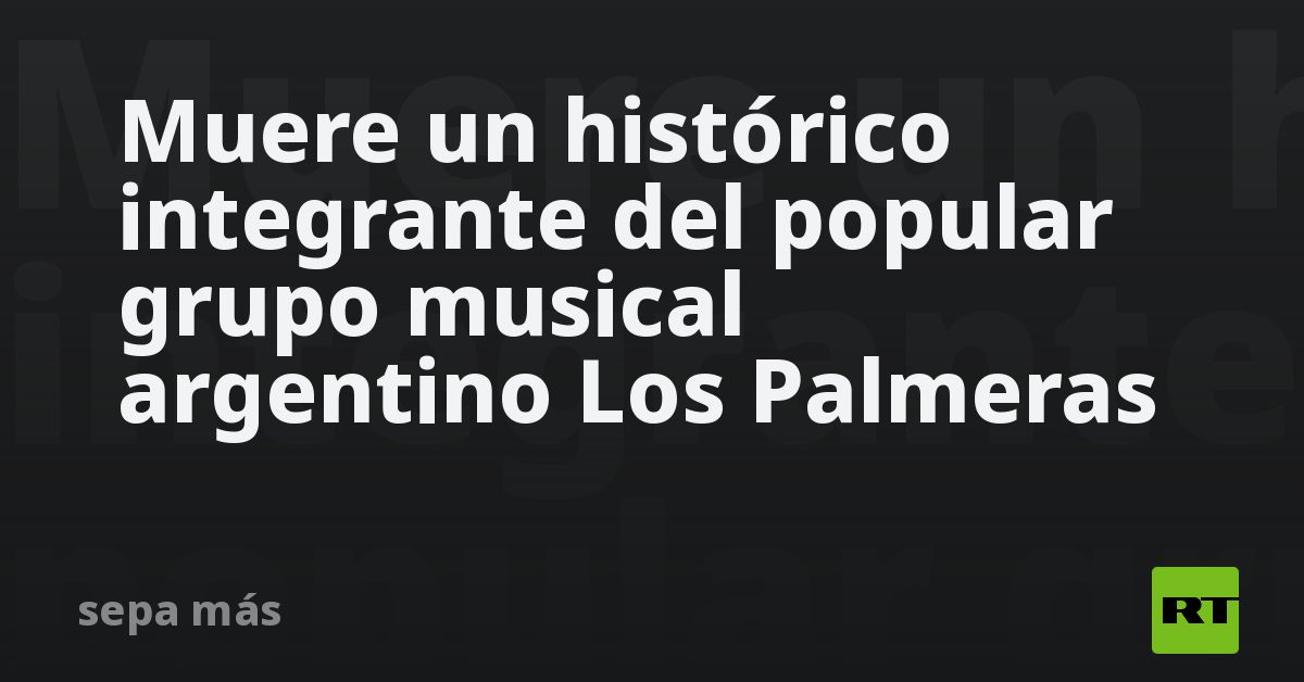 🎺😢 Adiós a un grande de la cumbia: Fallece histórico percusionista de Los Palmeras