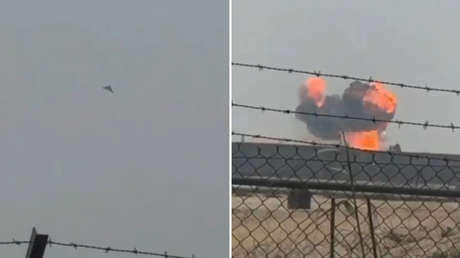 VIDEO: Supuesto momento en que un dron suicida iraní golpea la sede de la Quinta Flota de EE.UU.