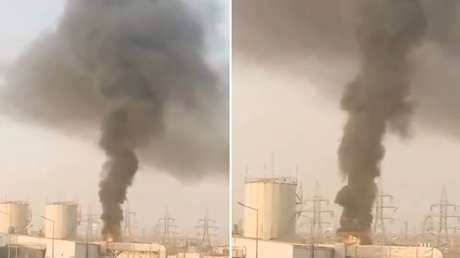 VIDEO: Masivo incendio en una central eléctrica en Irak