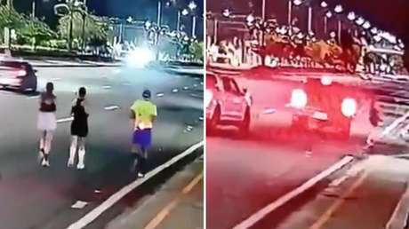 IMÁGENES SENSIBLES: Una corredora es embestida brutalmente por un vehículo a gran velocidad