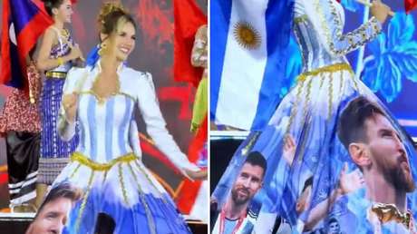 Inesperado homenaje a Messi acapara todas las miradas en la final de un certamen de belleza (VIDEO)