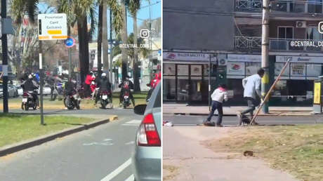 VIDEO: El indignante robo a un padre y su hijo mientras vendían camisetas en la calle
