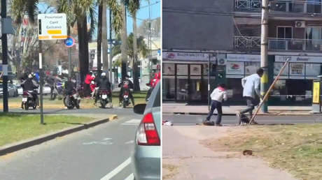 VIDEO: El indignante robo a un padre y su hijo mientras vendían camisetas en la calle