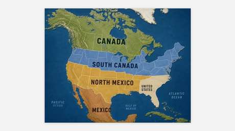 FOTO: Irán 'trolea' a Washington con un peculiar mapa de EE.UU.
