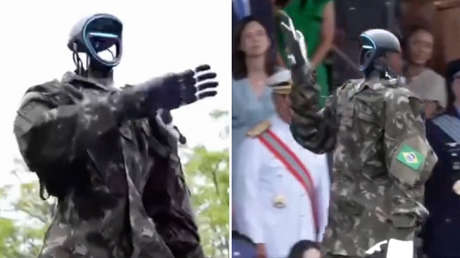 VIDEO: Robot humanoide chino saluda militarmente a Lula