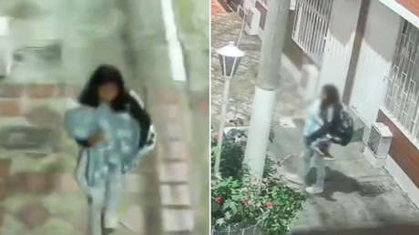 VIDEO: El estremecedor momento en que una mujer abandona a su bebé en un barrio de Colombia