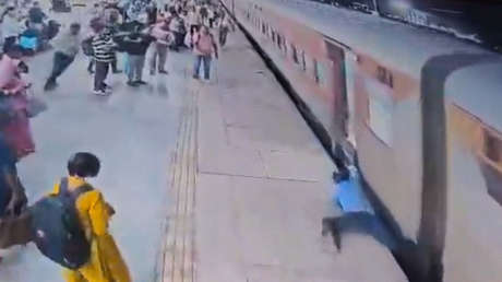 VIDEO IMPACTANTE: Esto ocurre cuando alguien intenta abordar un tren en marcha