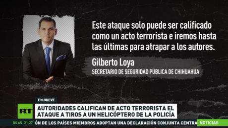 Autoridades califican de acto terrorista un ataque contra un helicóptero de la Policía