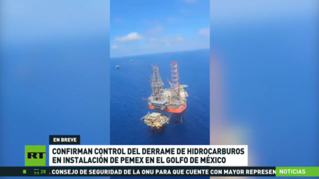 Confirman control del derrame de petróleo en una instalación de Pemex en el golfo de México