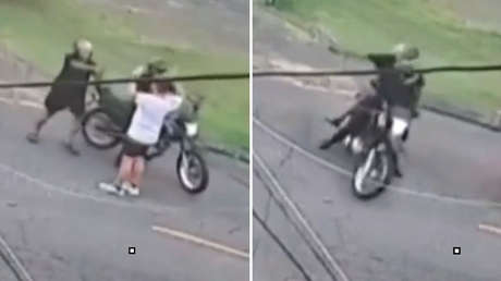 FUERTE VIDEO: Policía fuera de servicio frustra un atraco con una puntería que da miedo