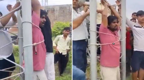 Atan a un técnico a una torre de telecomunicaciones por fallas en la red 5G en la India