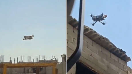 VIDEO: Dron israelí pasa a pocos metros de viviendas palestinas en Gaza