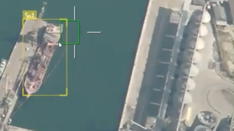 VIDEO: Buques cargueros ucranianos, blancos de drones rusos de largo alcance