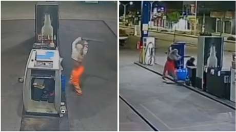 FUERTE VIDEO: Ladrón ataca brutalmente a palazos a un empleado de una gasolinera y huye con apenas 18 dólares