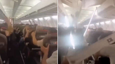 VIDEO ESCALOFRIANTE: El momento en el que un avión de pasajeros sufre un grave fallo tras el despegue
